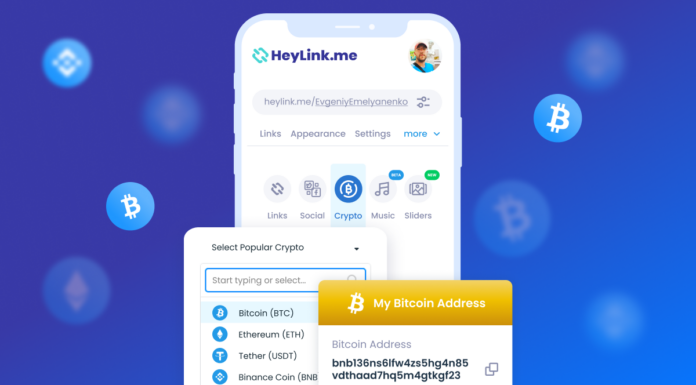 How to Add Bitcoin Wallet Address on HeyLink.me?