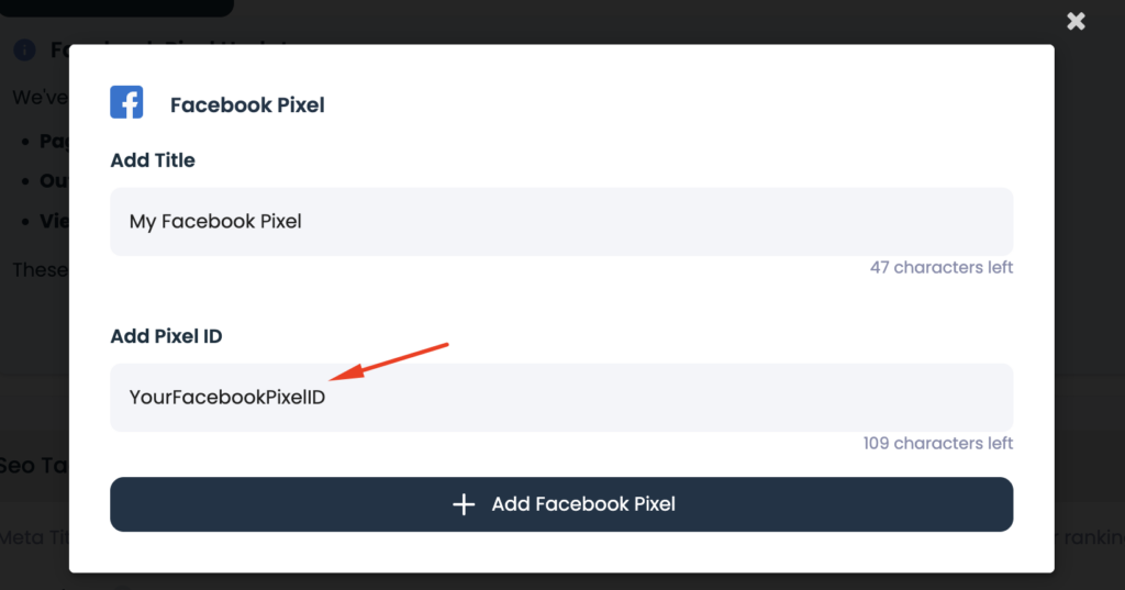 Adding Tracking Pixel on Heylink.me